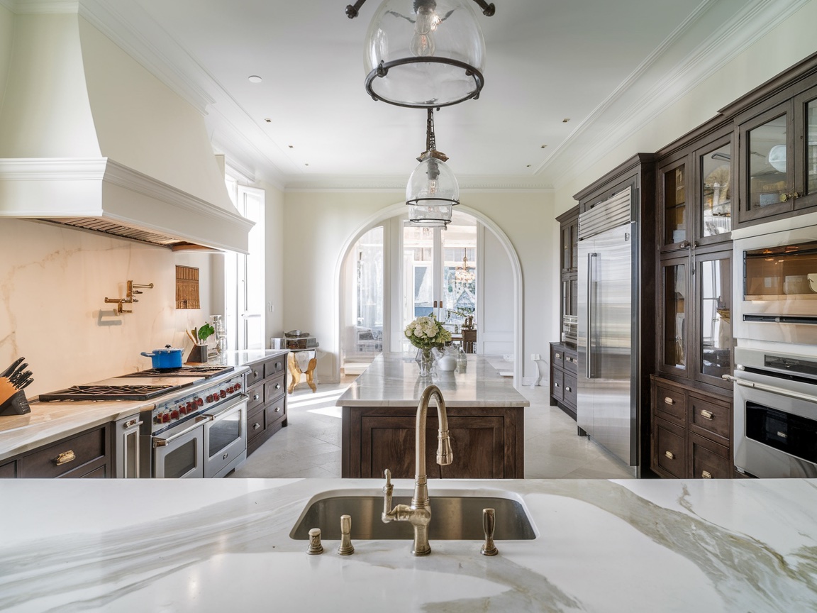 Cuisine haut de gamme réalisée par un contractant général